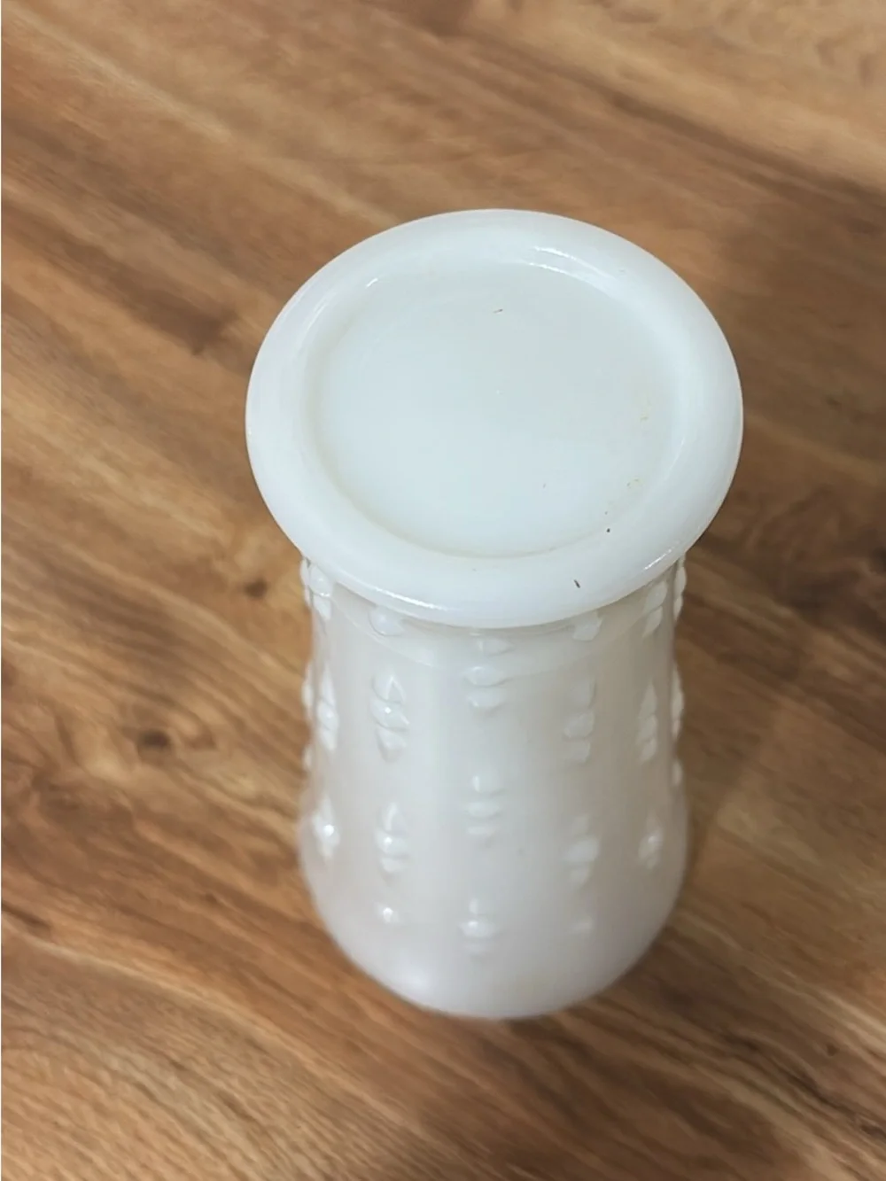 White Milk Glass Hobnail Vase - Home Accents